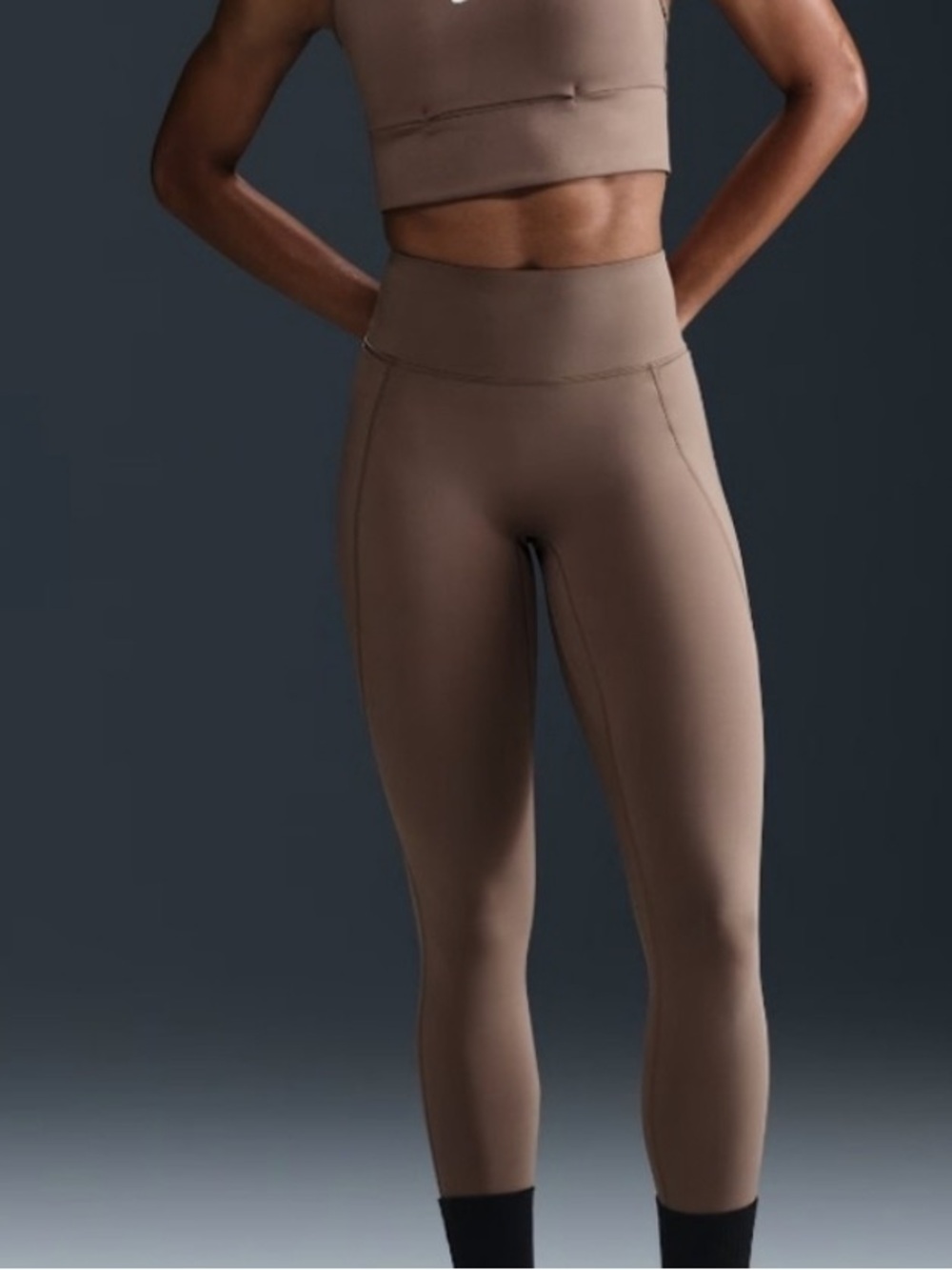 NWT Nike Universa Tan High-Waist Leggings